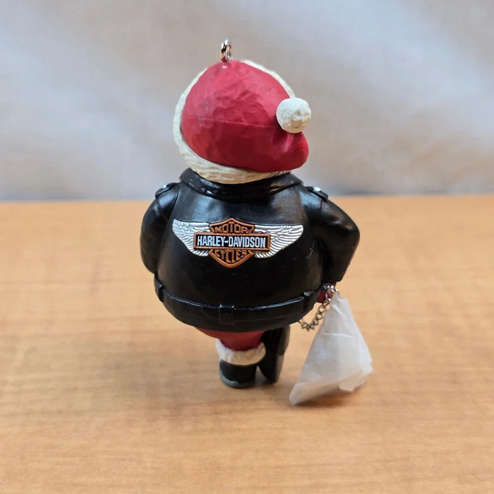 2008 Hallmark Keepsake Harley Davidson Jolly Rider Santa Motorcycle Ornament